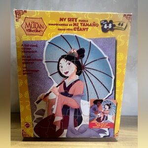 1998 Disney Mulan My Size 46 Pc Giant Floor Puzzle Complete